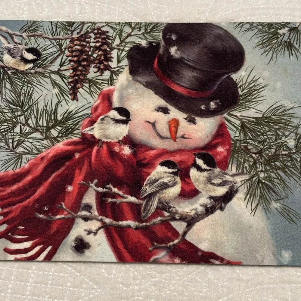 SASSAFRAS Evergreen Switch Mat Rug SNOWMAN SNUGGLES Insert Only Christmas